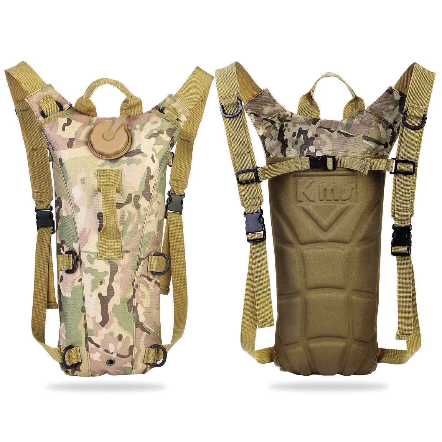 iMounTEK Tactical Hydration Pack 3L Water Bladder Adjustable Water Drink Backpack for Hiking Cycling Climbing Running