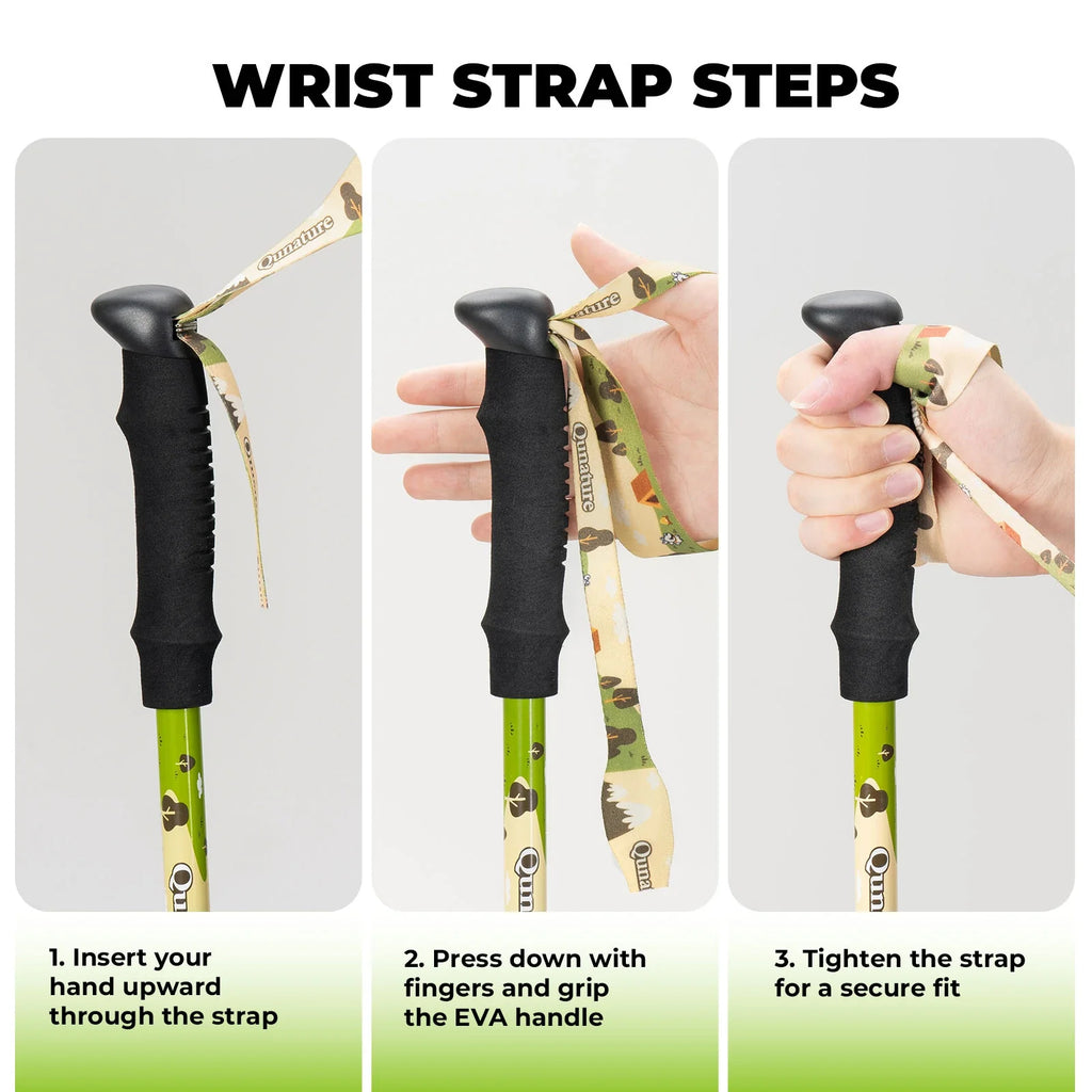 Kids Aluminum Trekking Pole with Adjustable Height